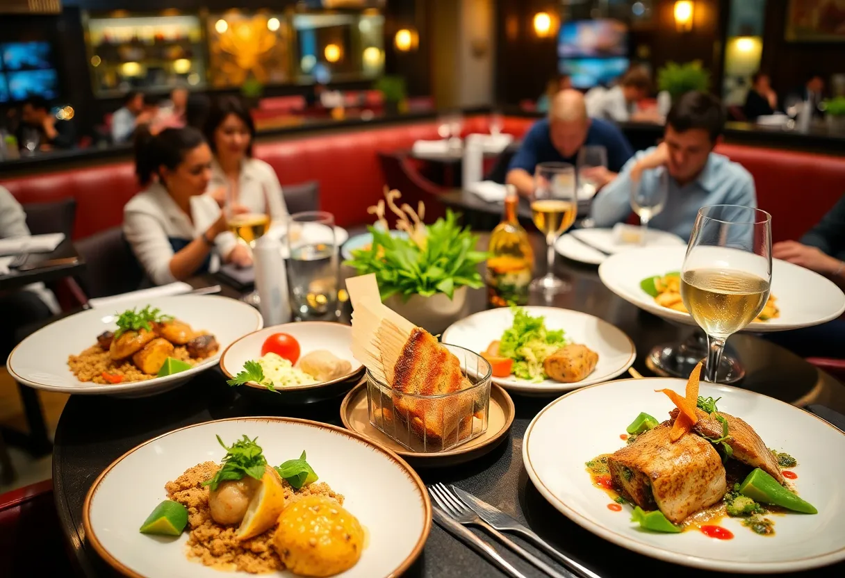 Diners enjoying gourmet meals at the Magical Dining event in Orlando.