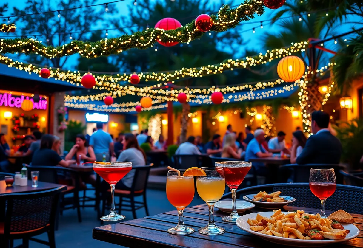 Outdoor dining setup at Helena Modern Riviera during Magical Dining Month