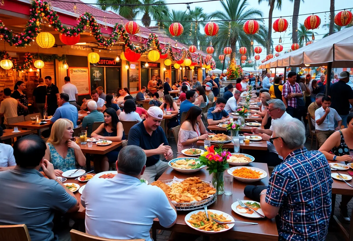 People enjoying meals during Orlando's Magical Dining event
