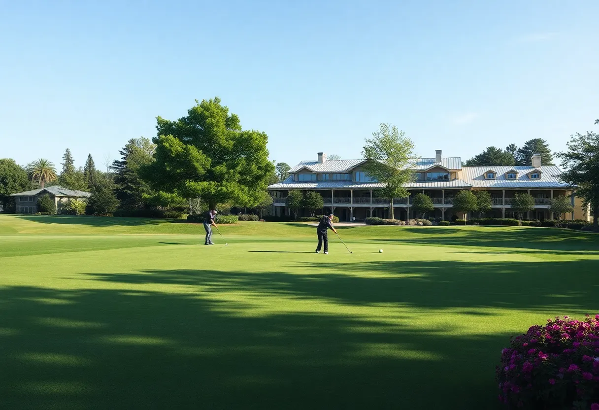 Golfers practicing at Marriott Golf Academy