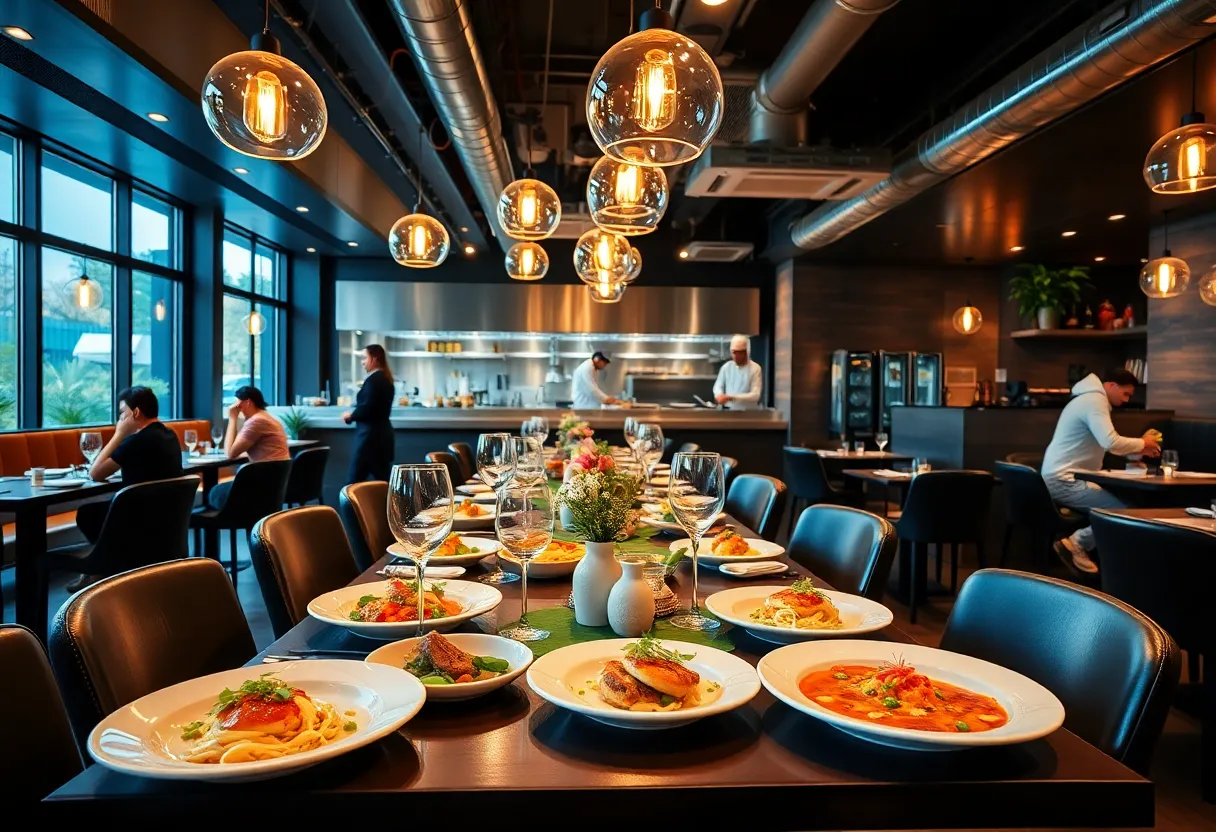 Elegant dining setup at Ômo by Jônt restaurant featuring creative dishes.