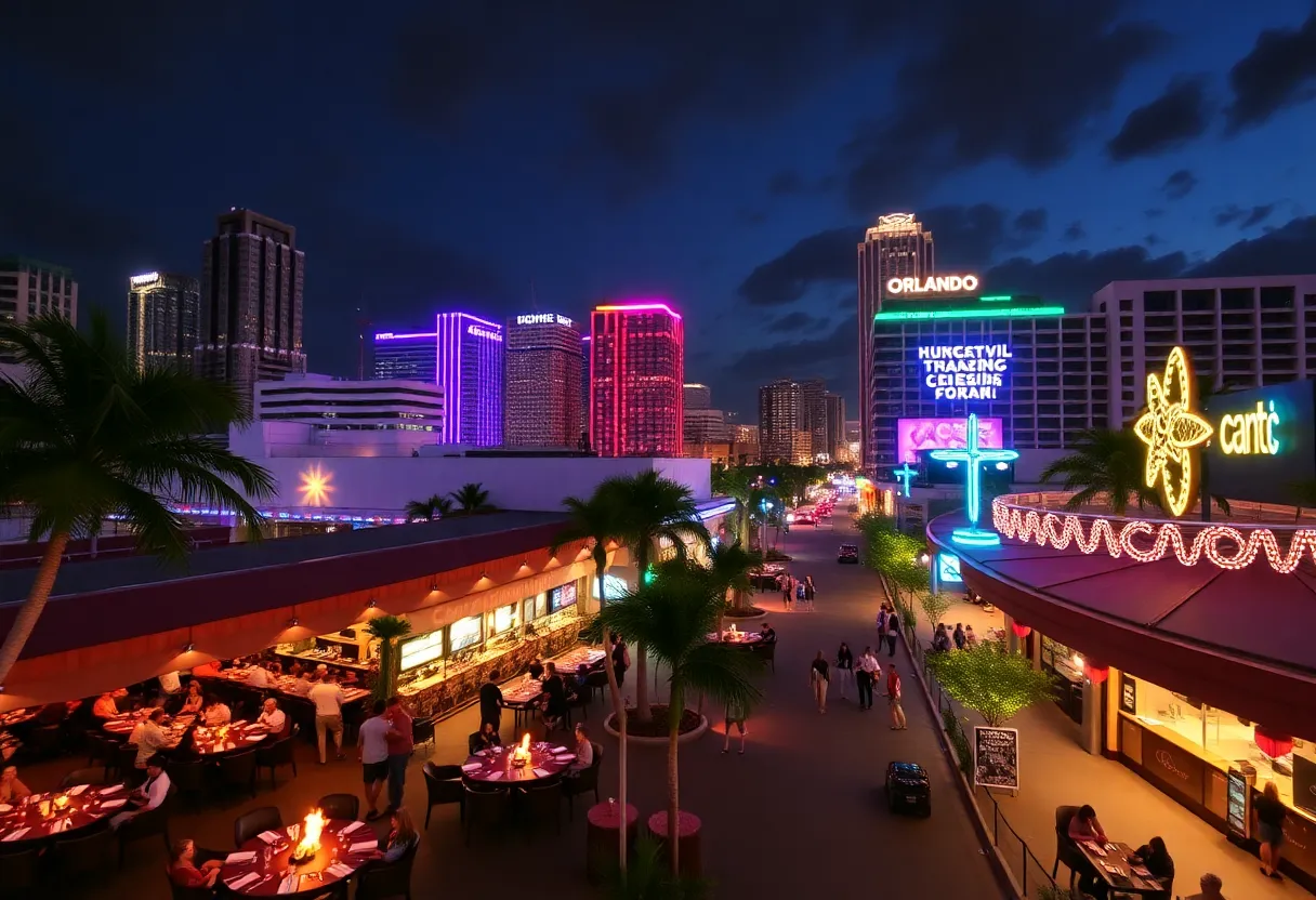 Vibrant nightlife and dining in Orlando