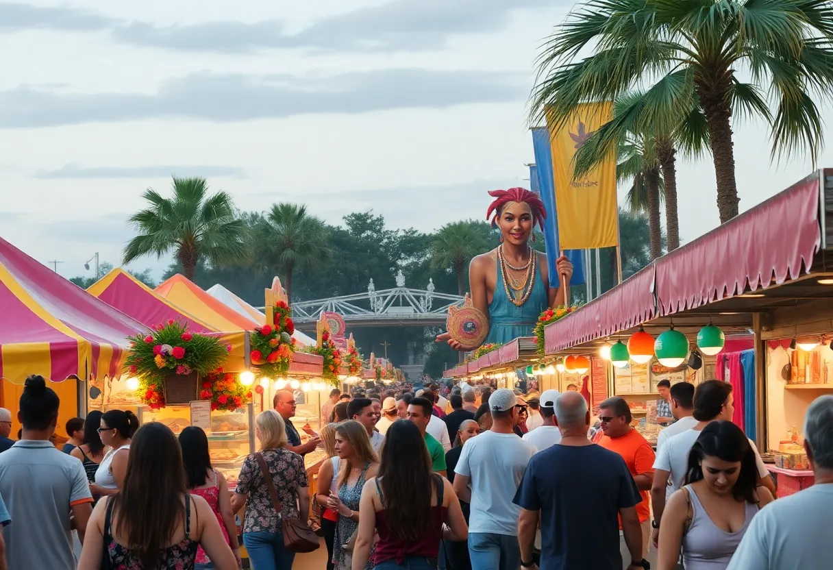 Crowd enjoying cultural celebrations in Orlando
