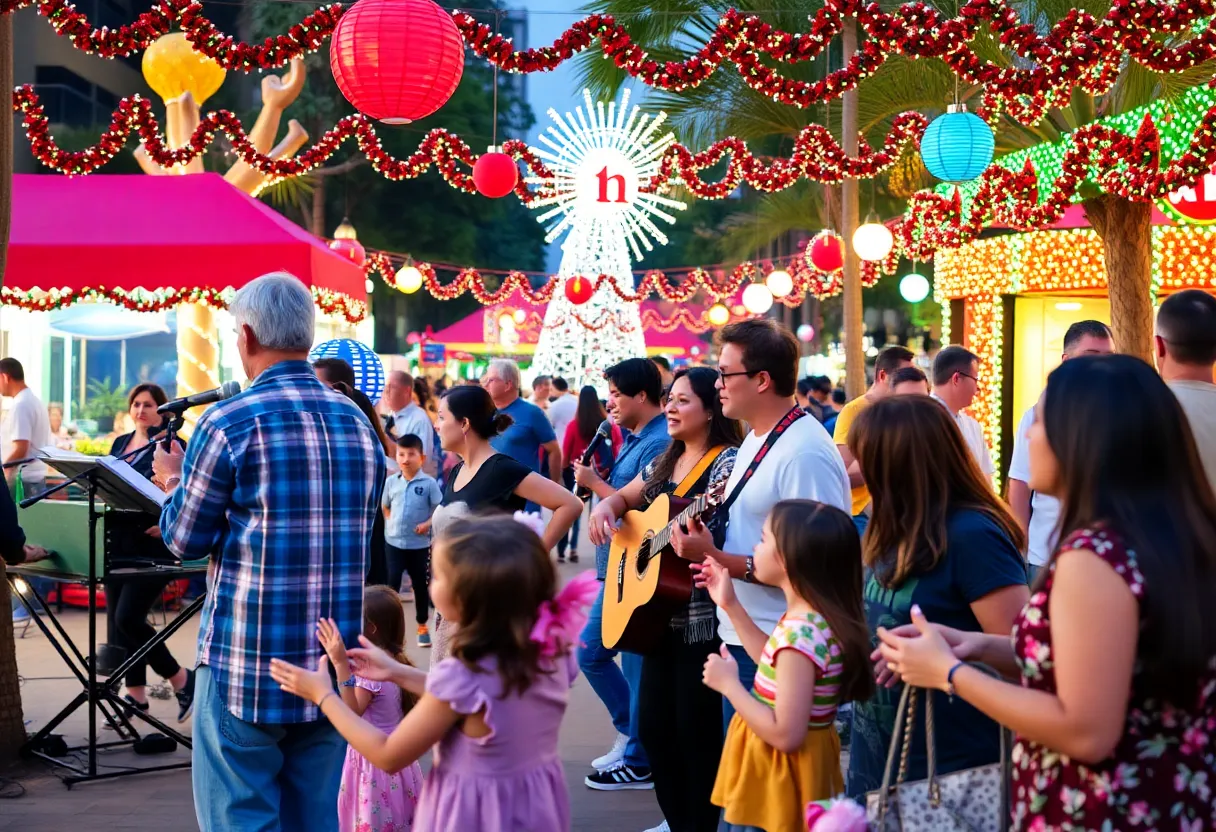 Families enjoying events at ICON Park