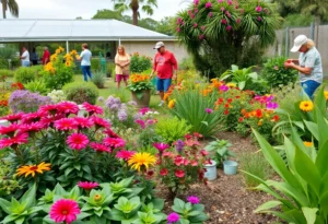 Community garden in Orlando featuring native Florida plants