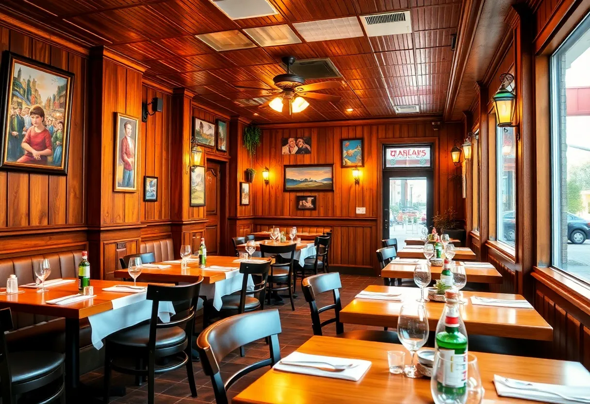 Dining room of Osteria Ester, Italian-American restaurant