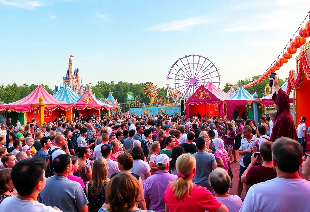 Crowd enjoying the Rock the Universe festival at Universal Orlando