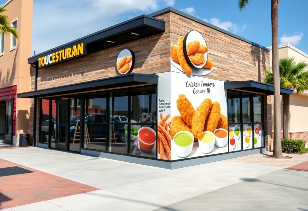 Exterior of Saucy by KFC restaurant in Jacksonville