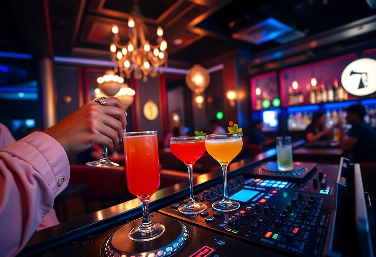 Interior of Still Lounge featuring cocktails and a lively ambience