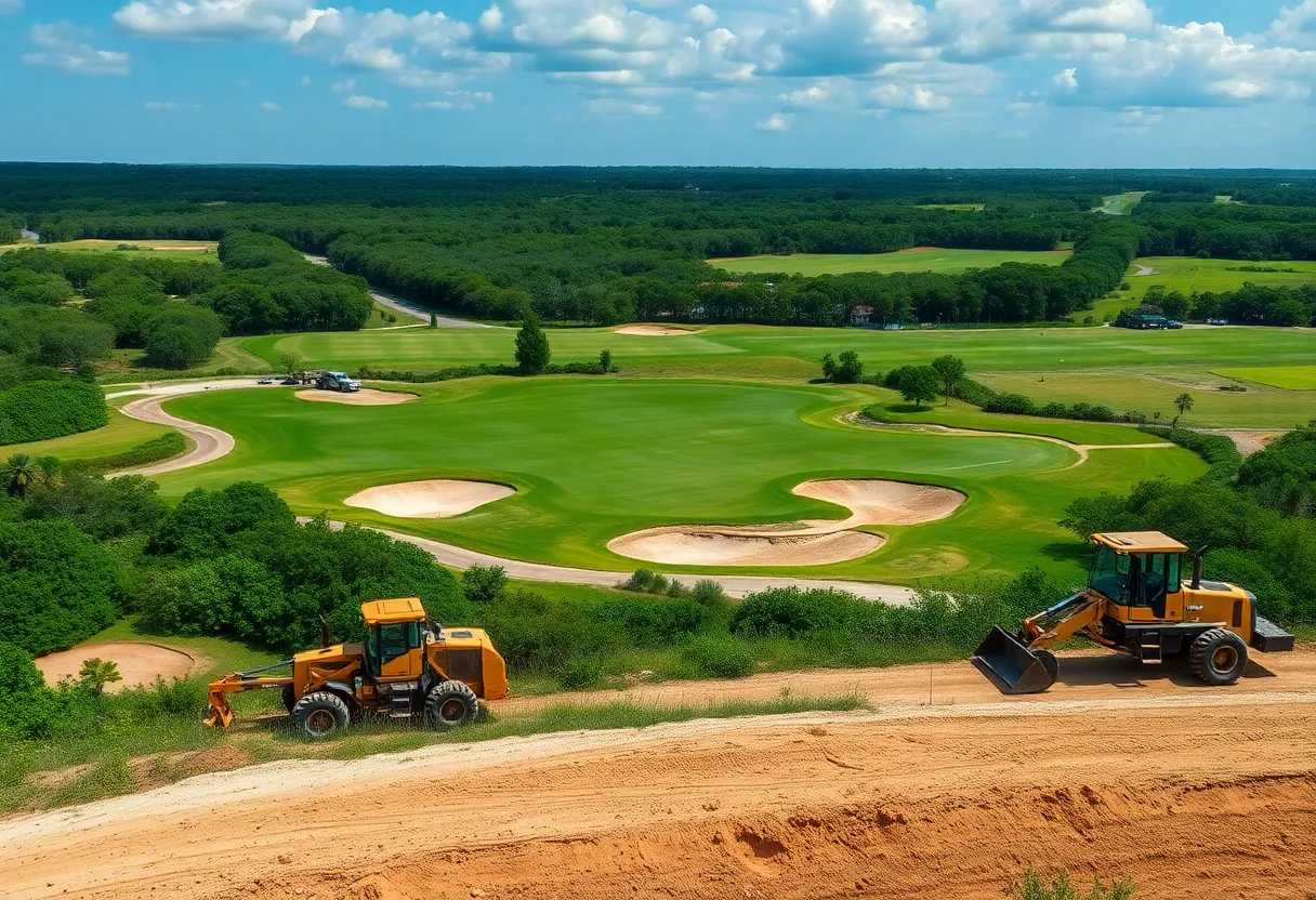 Construction site of a new golf course at Streamsong Resort
