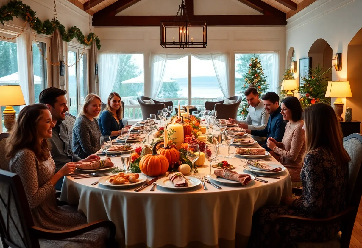 Thanksgiving dining table at Four Seasons Resort Orlando
