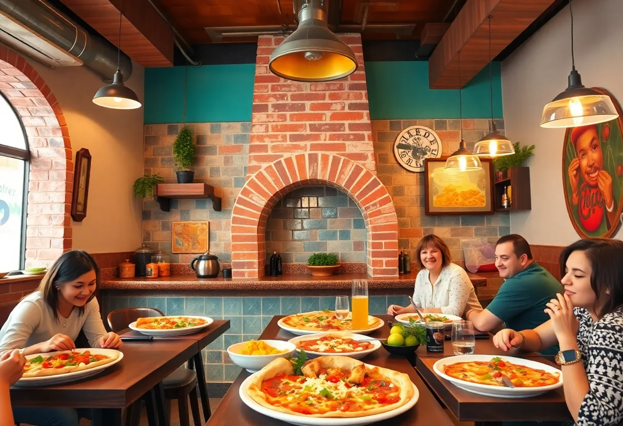 Interior view of The Dough Show restaurant featuring delicious Middle Eastern dishes