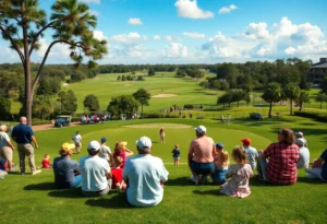 Families enjoying the PNC Championship golf tournament in Orlando