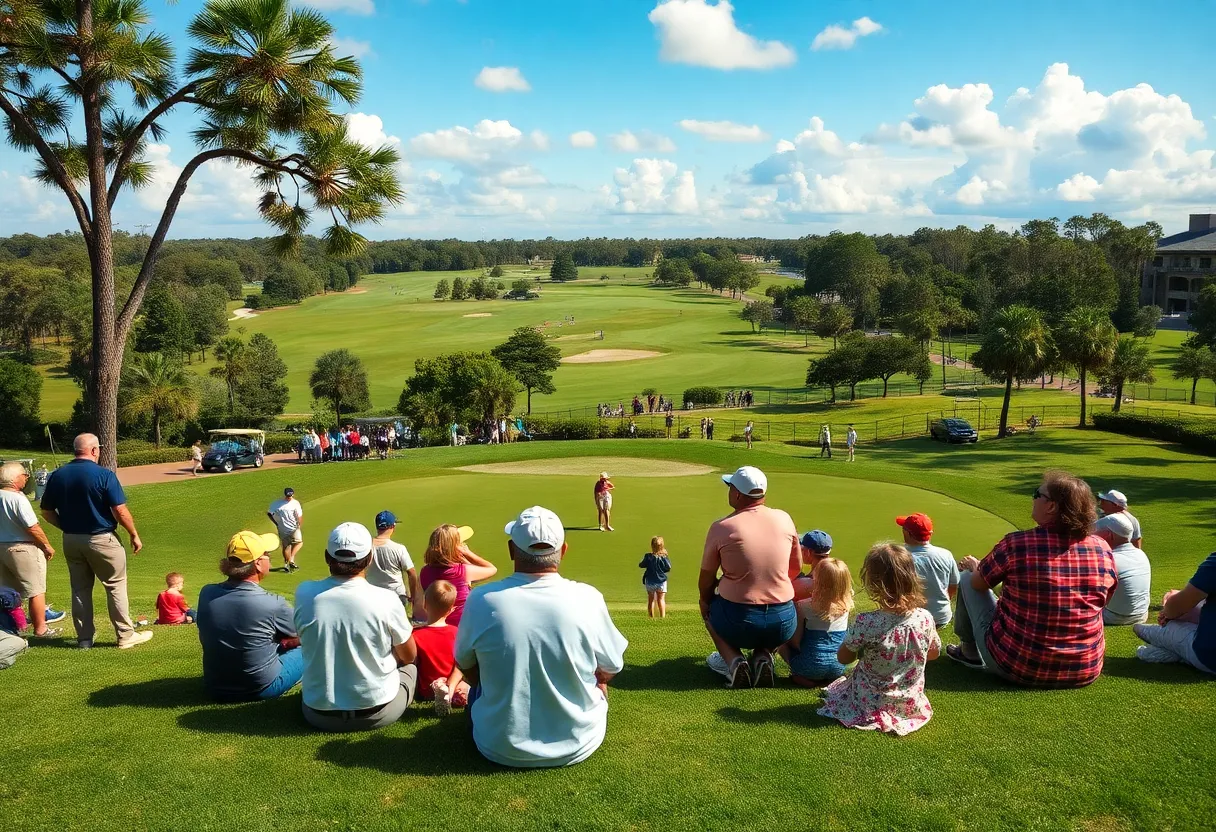 Families enjoying the PNC Championship golf tournament in Orlando