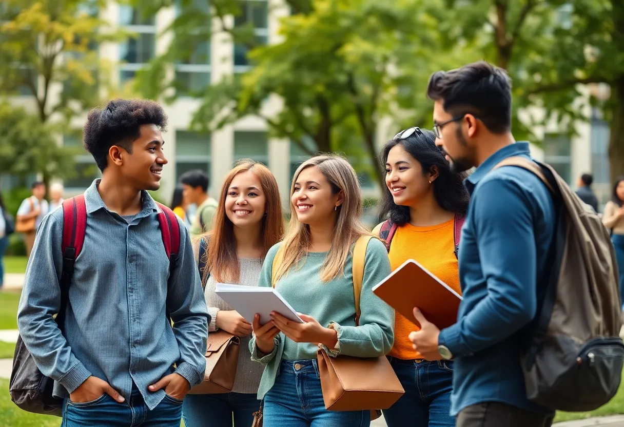 Students engaged in learning activities on UCF campus