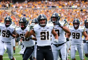 UCF Knights football team playing in a game against North Carolina