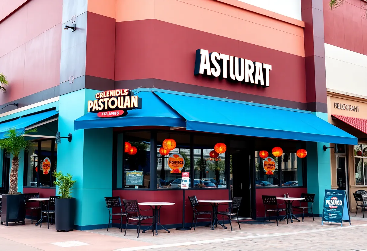 Exterior view of the new ANF Gyros & Grill restaurant in Orlando