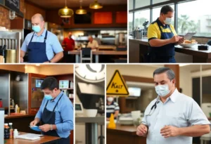 Inspection scenes of restaurants in Central Florida