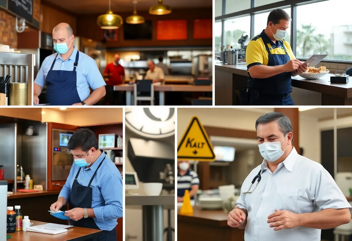 Inspection scenes of restaurants in Central Florida