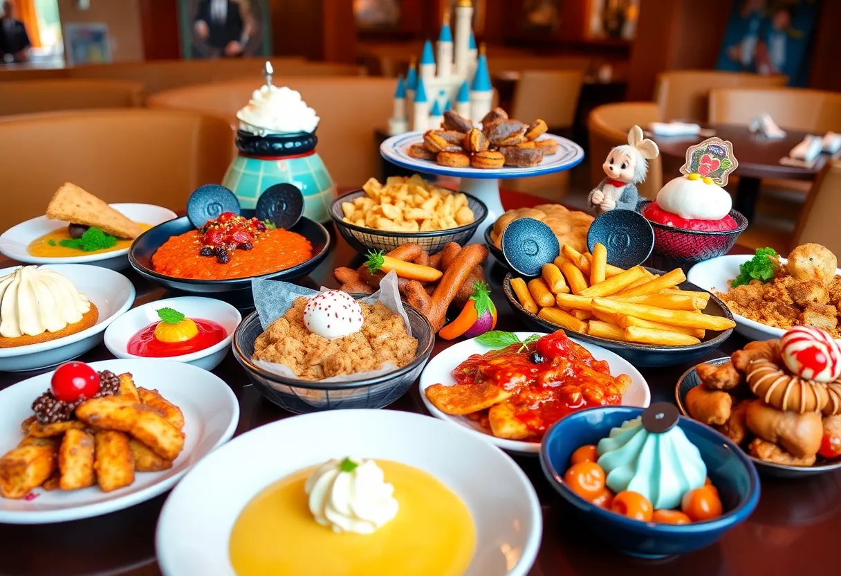 An array of delicious dishes from Walt Disney World restaurants