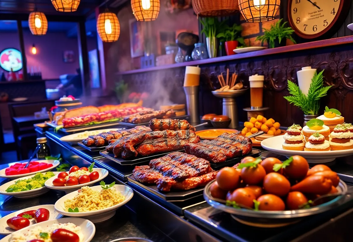 Traditional Brazilian dishes served at a steakhouse during Dineout Lauderdale.