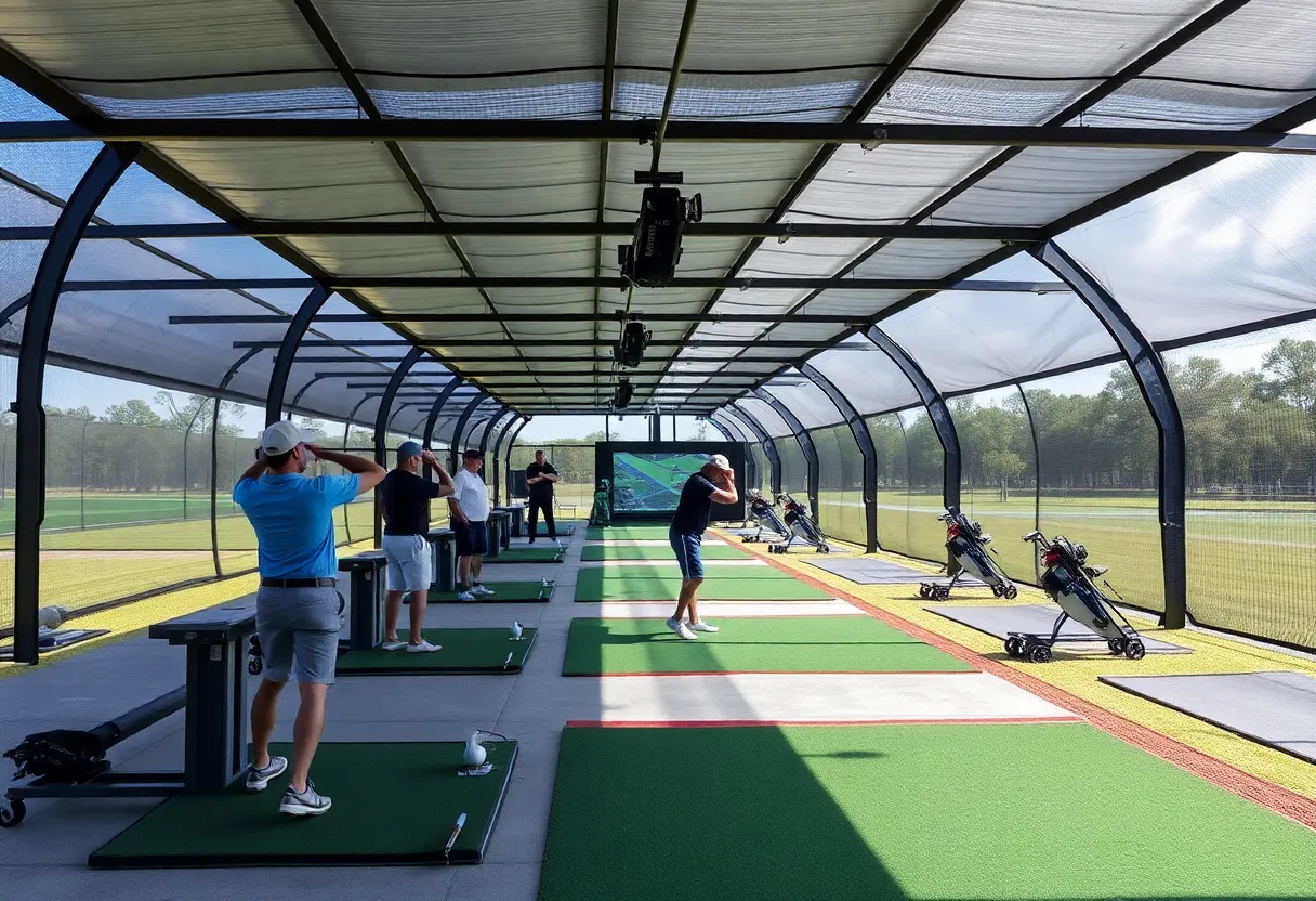 High-tech driving range at Dubsdread Golf Course in Orlando