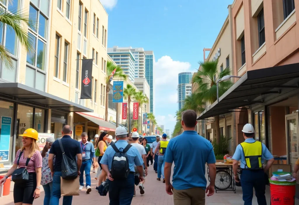 A celebration of the minimum wage increase in Orlando, Florida.