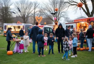 Families enjoying Halloween festivities in Lake County