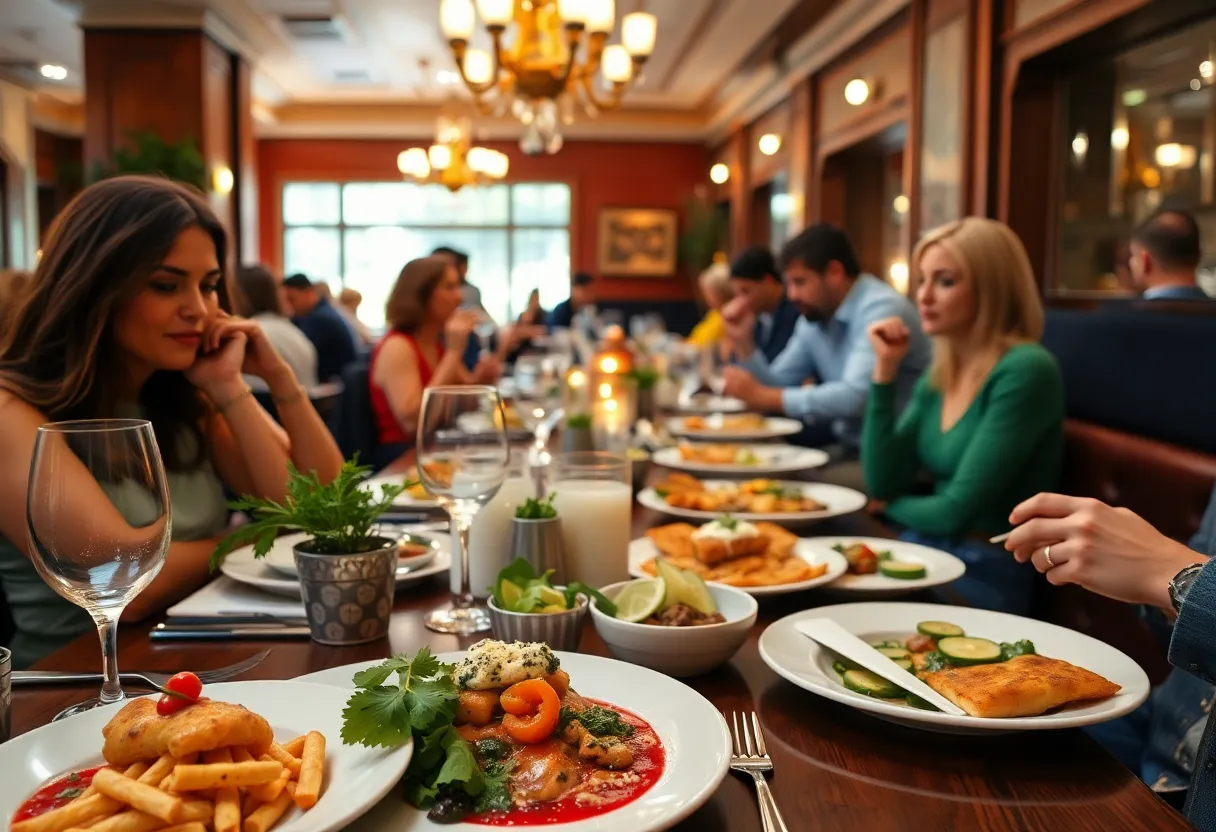 Guests enjoying dining experience at Helena Modern Riviera