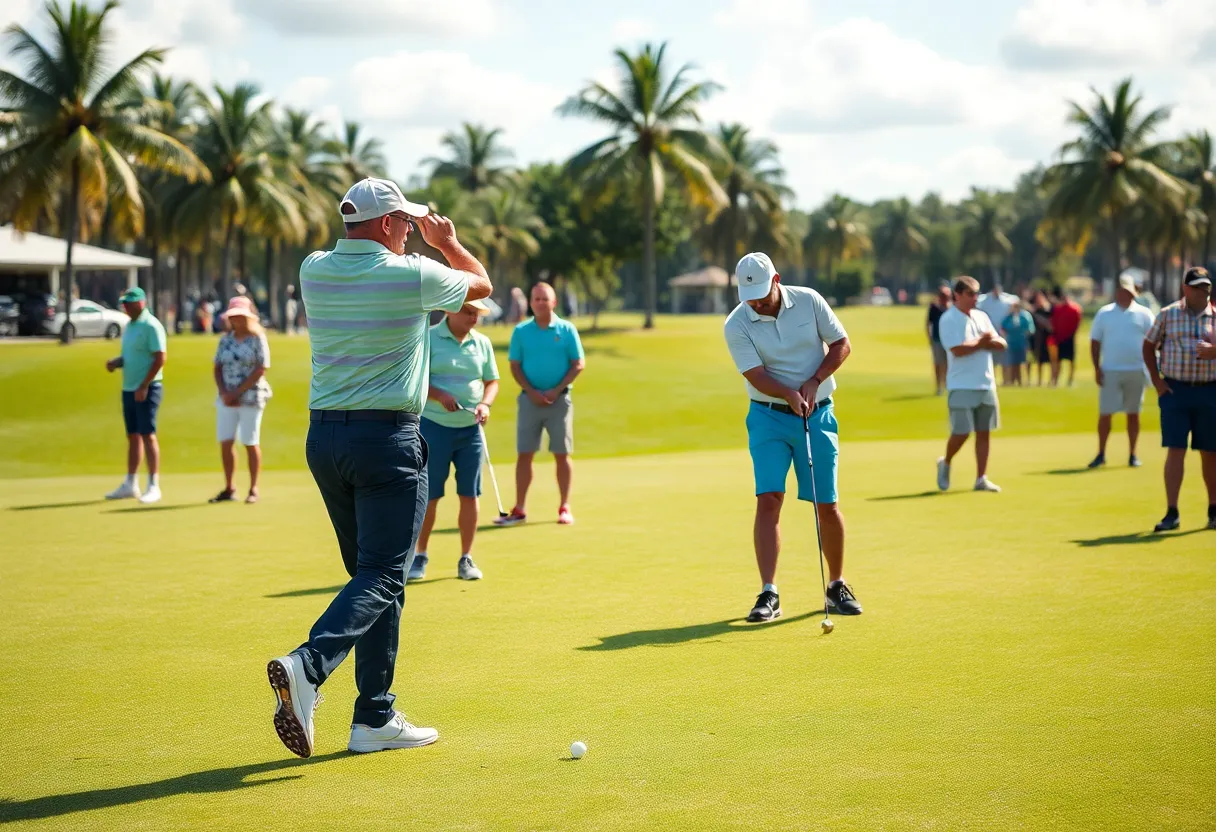 Participants enjoying a charity golf tournament in Orlando