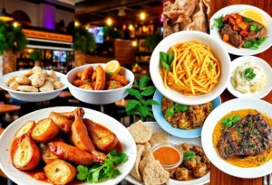 A selection of diverse dishes from Miami restaurants