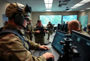 Training session for military simulation in Orlando