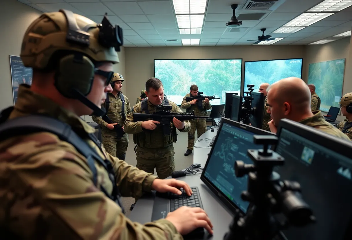 Training session for military simulation in Orlando