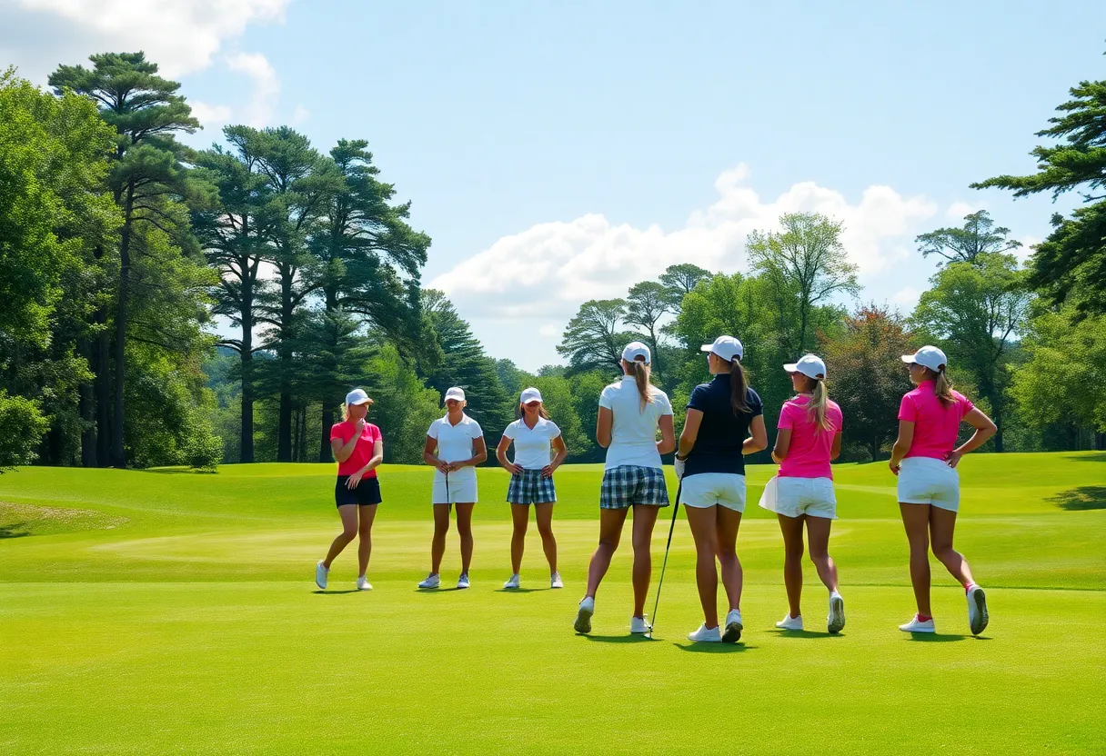 North Florida women's golf team competing at the Evie Odom Invitational