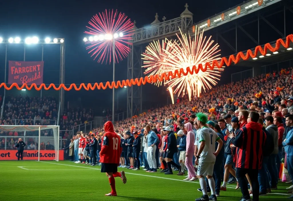 Orlando Pride hosting Portland Thorns with Halloween decorations