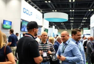 Golf professionals networking at the PGA Show in Orlando