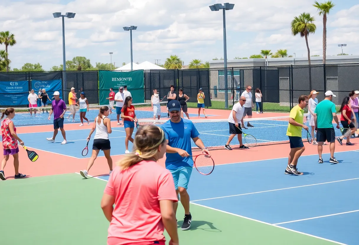 Participants engaging in various racquet sports at the PGA Show