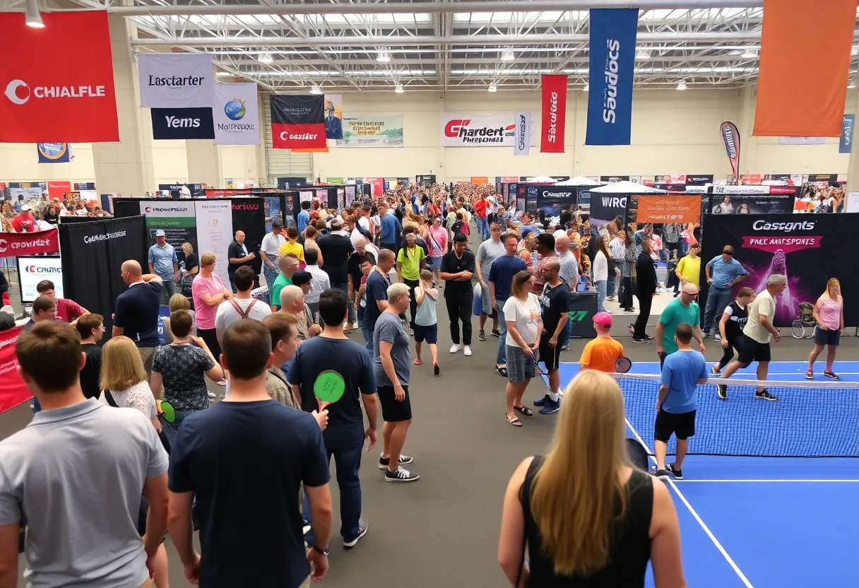 Crowd enjoying the Racquet Sports section at the PGA Show