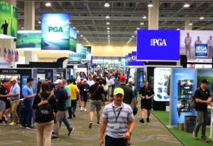 PGA Show 2025 bustling floor with participants and exhibitors