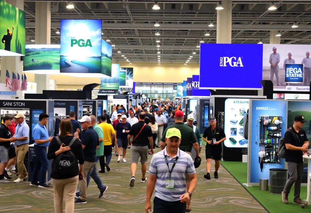 PGA Show 2025 bustling floor with participants and exhibitors