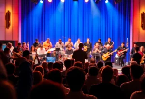 Concert featuring jazz musicians performing