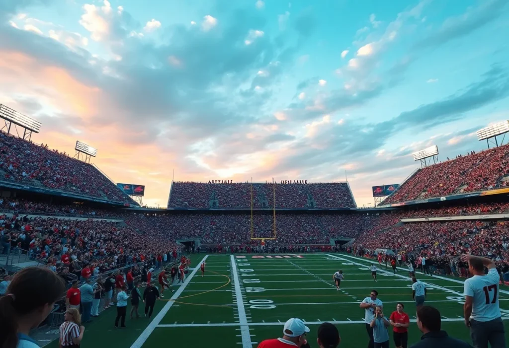 Scene from UCF Knights football game against WVU Mountaineers