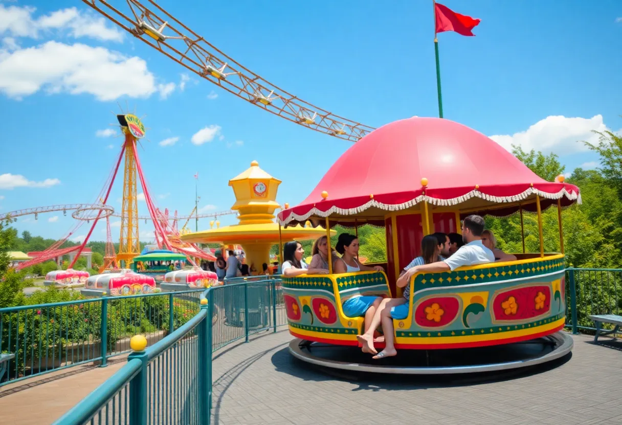 Guests enjoying rides at Universal Orlando with new safety guidelines