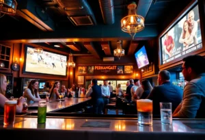 Interior view of Walter's Tavern with patrons enjoying drinks and live entertainment.