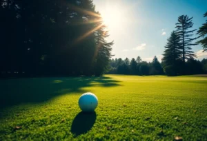 Close up of a beautiful golf course