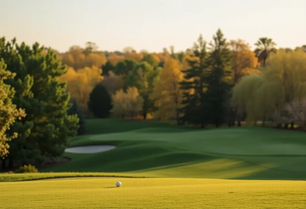 Close Up of a Beautiful Golf Course