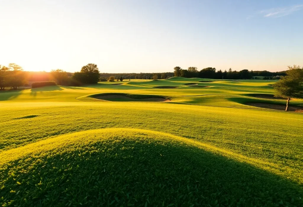 Close up view of a beautiful golf course at the Old Course