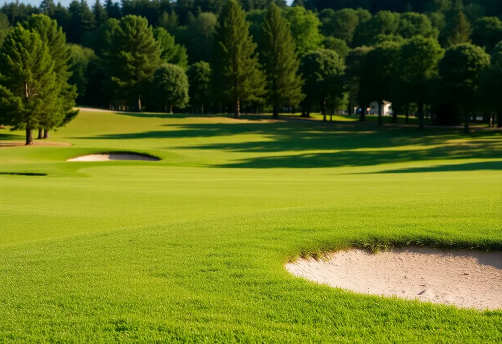 Close Up of a Beautiful Golf Course