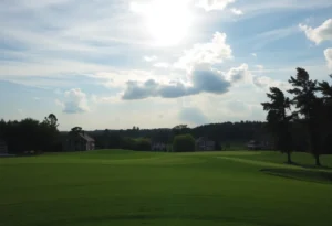 Close-up of a Beautiful Golf Course