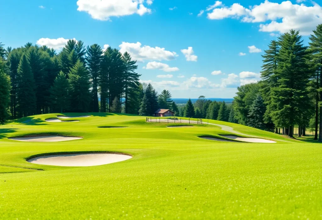 Close up of a beautiful golf course